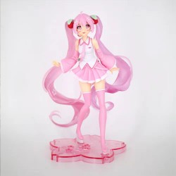 E-AE9652 SMALL 15CM HATSUNE MIKU PINK ANIME ACTION FIGURE CAKE TOPPERS