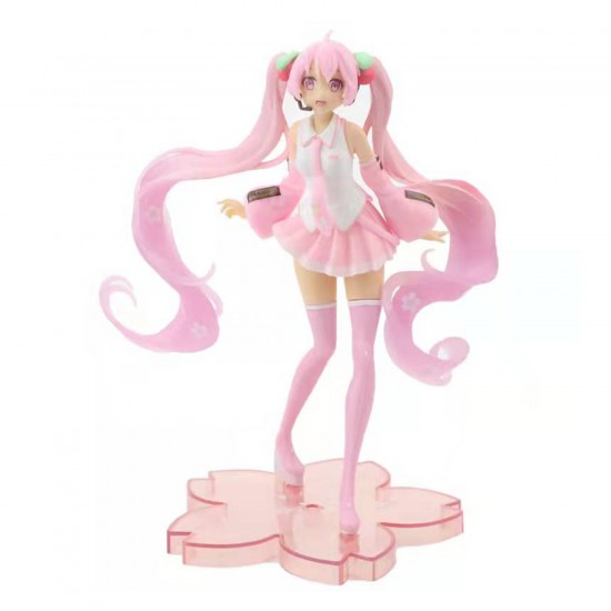 E-AE9652-20 BIG 20CM HATSUNE MIKU PINK ANIME ACTION FIGURE CAKE TOPPERS