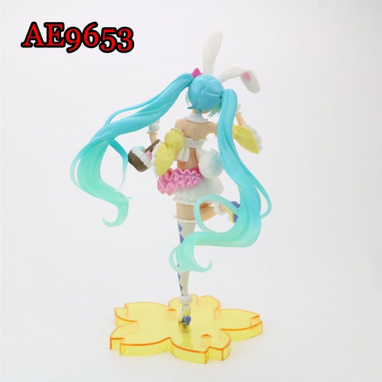 E-AE9653 22CM HATSUNE MIKU FLOWER BASKET ANIME ACTION FIGURE CAKE TOPPERS