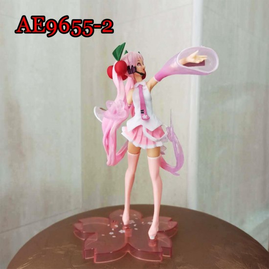 E-AE9655 18CM HATSUNE MIKU CRYSTAL SAKURA ANIME ACTION FIGURE CAKE TOPPERS