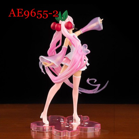 E-AE9655 18CM HATSUNE MIKU CRYSTAL SAKURA ANIME ACTION FIGURE CAKE TOPPERS