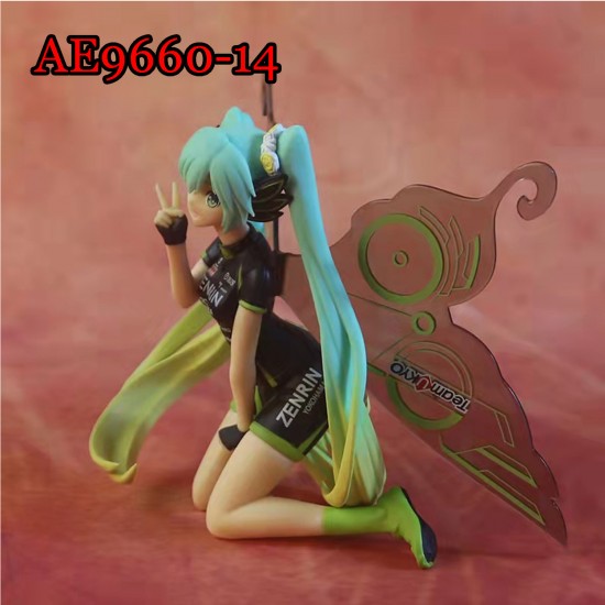 E-AE9660 14CM HATSUNE MIKU RACING WITH WING ANIME ACTION FIGURE CAKE TOPPERS