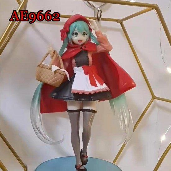 E-AE9662 18CM HATSUNE MIKU LITTLE RED RIDING HOOD ANIME ACTION FIGURE CAKE TOPPERS