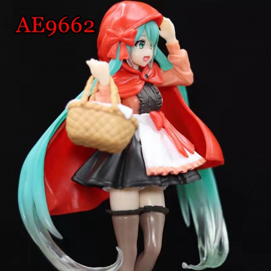 E-AE9662 18CM HATSUNE MIKU LITTLE RED RIDING HOOD ANIME ACTION FIGURE CAKE TOPPERS