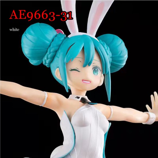 E-AE9663 31CM HATSUNE MIKU BUNNY GIRL ANIME ACTION FIGURE CAKE TOPPERS