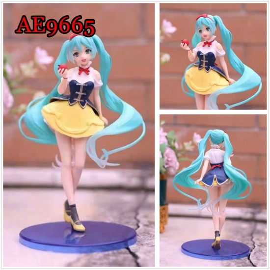 E-AE9665 19CM HATSUNE MIKU SNOW WHITE ANIME ACTION FIGURE CAKE TOPPERS