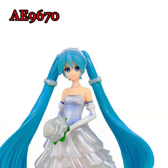E-AE9670 19CM HATSUNE MIKU FLOWER WEDDING DRESS ANIME ACTION FIGURE CAKE TOPPERS E-AE9670 19CM HATSUNE MIKU FLOWER WEDDING DRESS ANIME ACTION FIGURE CAKE TOPPERS