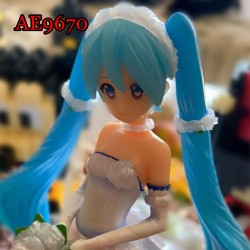 E-AE9670 19CM HATSUNE MIKU FLOWER WEDDING DRESS ANIME ACTION FIGURE CAKE TOPPERS