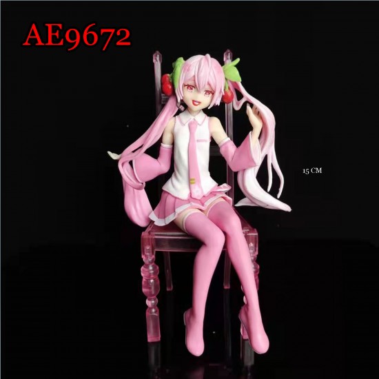 E-AE9672 15CM HATSUNE MIKU WITH CHAIR ACTION FIGURE CAKE TOPPERS E-AE9672 15CM HATSUNE MIKU WITH CHAIR ACTION FIGURE CAKE TOPPERS