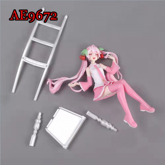 E-AE9672 15CM HATSUNE MIKU WITH CHAIR ACTION FIGURE CAKE TOPPERS