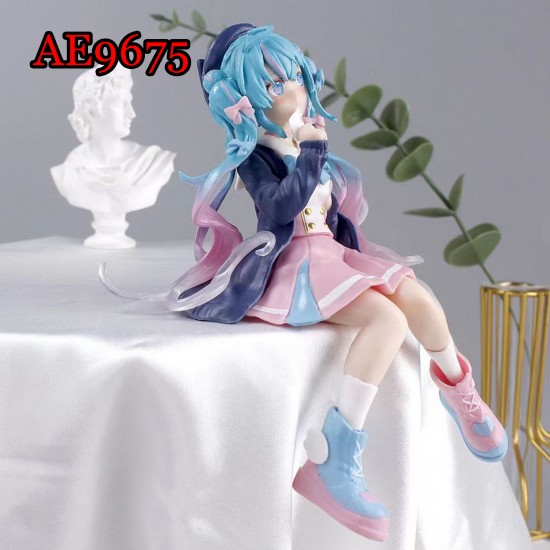 E-AE9675 15CM HATSUNE MIKU SITTING ACTION FIGURE CAKE TOPPERS