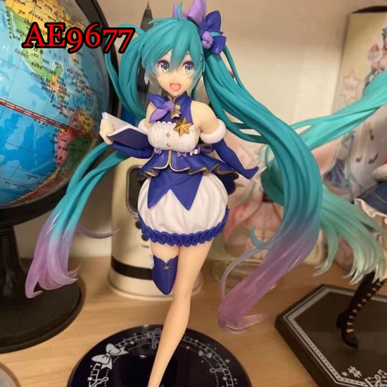 E-AE9677 19CM HATSUNE MIKU WINTER CLOTHES ACTION FIGURE CAKE TOPPERS