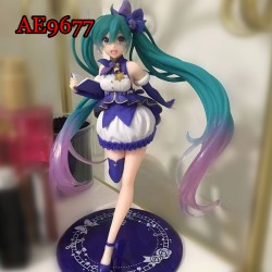 E-AE9677 19CM HATSUNE MIKU WINTER CLOTHES ACTION FIGURE CAKE TOPPERS