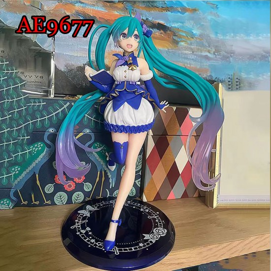 E-AE9677 19CM HATSUNE MIKU WINTER CLOTHES ACTION FIGURE CAKE TOPPERS