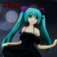 E-AE9678 23CM HATSUNE MIKU BLACK EVENING DRESS ACTION FIGURE CAKE TOPPERS