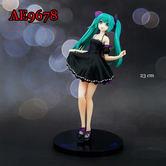 E-AE9678 23CM HATSUNE MIKU BLACK EVENING DRESS ACTION FIGURE CAKE TOPPERS E-AE9678 23CM HATSUNE MIKU BLACK EVENING DRESS ACTION FIGURE CAKE TOPPERS