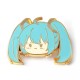 E-AE9681 SMALL MIKU HEAD ANIME BROOCH E-AE9681 SMALL MIKU HEAD ANIME BROOCH