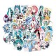 E-AE9691 50PCS/PACK HATSUNE MIKU ANIME PVC MIX STICKERS