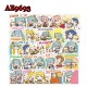 E-AE9693 40PCS/PACK HATSUNE MIKU WITH FANCY WORDS ANIME PVC MIX STICKERS