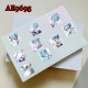 E-AE9696 52PCS/PACK SQUARE HATSUNE MIKU WITH DOG ANIME PVC MIX STICKERS