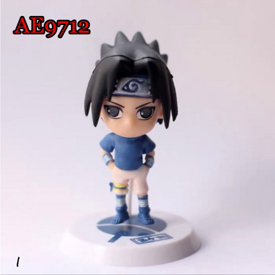E-AE9712-18 6PCS/PACK SMALL 6CM NARUTO ANIME ACTION FIGURE CAKE TOPPERS