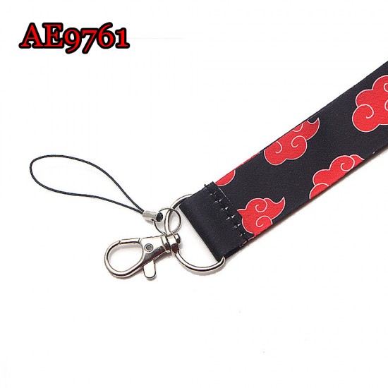 E-AE9761 NARUTO RED CLOUD LONG COSPLAY ANIME ACCESSORIES NECKCHAIN/KEYCHAIN