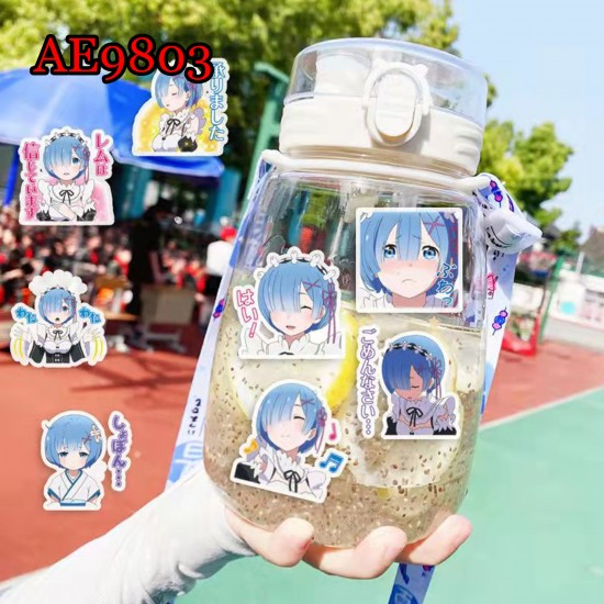 E-AE9803 40PCS/PACK SMALL LIFE IN A DIFFERENT WORLD FROM ZERO REM ANIME PVC MIX STICKERS