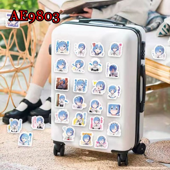 E-AE9803 40PCS/PACK SMALL LIFE IN A DIFFERENT WORLD FROM ZERO REM ANIME PVC MIX STICKERS E-AE9803 40PCS/PACK SMALL LIFE IN A DIFFERENT WORLD FROM ZERO REM ANIME PVC MIX STICKERS