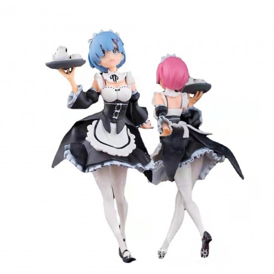 E-AE9812 17CM RAM AND REM MAID LIFE IN A DIFFERENT WORLD FROM ZERO ANIME ACTION FIGURE CAKE TOPPERS