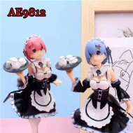 E-AE9812 17CM RAM AND REM MAID LIFE IN A DIFFERENT WORLD FROM ZERO ANIME ACTION FIGURE CAKE TOPPERS