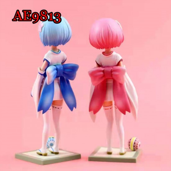 E-AE9813 17CM LIFE IN A DIFFERENT WORLD FROM ZERO SHORT KIMONO ANIME ACTION FIGURE CAKE TOPPERS