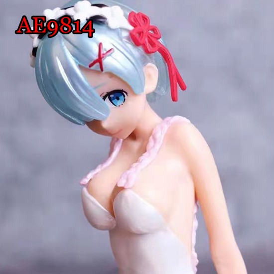 E-AE9814 12CM LIFE IN A DIFFERENT WORLD FROM ZERO REM IN SWIMSUIT ANIME ACTION FIGURE CAKE TOPPERS