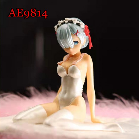 E-AE9814 12CM LIFE IN A DIFFERENT WORLD FROM ZERO REM IN SWIMSUIT ANIME ACTION FIGURE CAKE TOPPERS