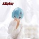 E-AE9817 11CM LIFE IN A DIFFERENT WORLD FROM ZERO REM IN WHITE SHIRT ANIME ACTION FIGURE CAKE TOPPERS