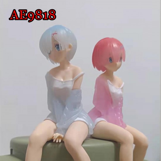 E-AE9818 17CM LIFE IN A DIFFERENT WORLD FROM ZERO REM OR RAM WITH CHAIR ANIME ACTION FIGURE CAKE TOPPERS E-AE9818 17CM LIFE IN A DIFFERENT WORLD FROM ZERO REM OR RAM WITH CHAIR ANIME ACTION FIGURE CAKE TOPPERS