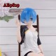 E-AE9819 16CM LIFE IN A DIFFERENT WORLD FROM ZERO REM IN T-SHIRT WITH CHAIR ANIME ACTION FIGURE CAKE TOPPERS