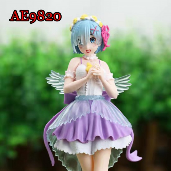 E-AE9820 18CM LIFE IN A DIFFERENT WORLD FROM ZERO ANGEL REM ANIME ACTION FIGURE CAKE TOPPERS