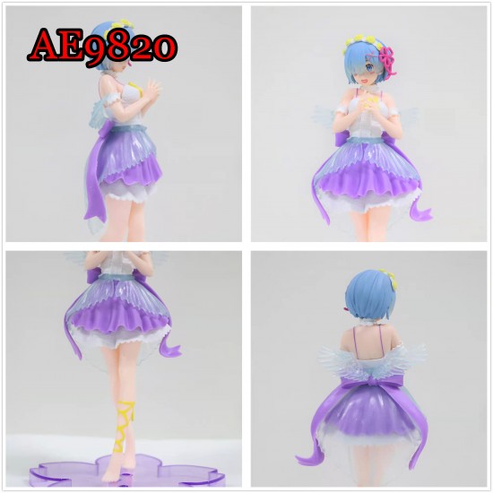 E-AE9820 18CM LIFE IN A DIFFERENT WORLD FROM ZERO ANGEL REM ANIME ACTION FIGURE CAKE TOPPERS