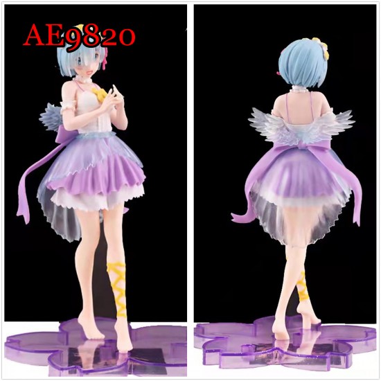 E-AE9820 18CM LIFE IN A DIFFERENT WORLD FROM ZERO ANGEL REM ANIME ACTION FIGURE CAKE TOPPERS