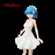 E-AE9822 23CM LIFE IN A DIFFERENT WORLD FROM ZERO REM IN WHITE DRESS ANIME ACTION FIGURE CAKE TOPPERS