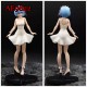 E-AE9822 23CM LIFE IN A DIFFERENT WORLD FROM ZERO REM IN WHITE DRESS ANIME ACTION FIGURE CAKE TOPPERS