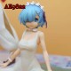 E-AE9822 23CM LIFE IN A DIFFERENT WORLD FROM ZERO REM IN WHITE DRESS ANIME ACTION FIGURE CAKE TOPPERS