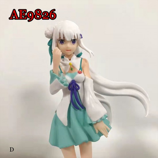 E-AE9826 6pcs/lot 17CM REM AND EMIRIA LIFE IN A DIFFERENT WORLD FROM ZERO ANIME ACTION FIGURE CAKE TOPPERS E-AE9826 6pcs/lot 17CM REM AND EMIRIA LIFE IN A DIFFERENT WORLD FROM ZERO ANIME ACTION FIGURE CAKE TOPPERS