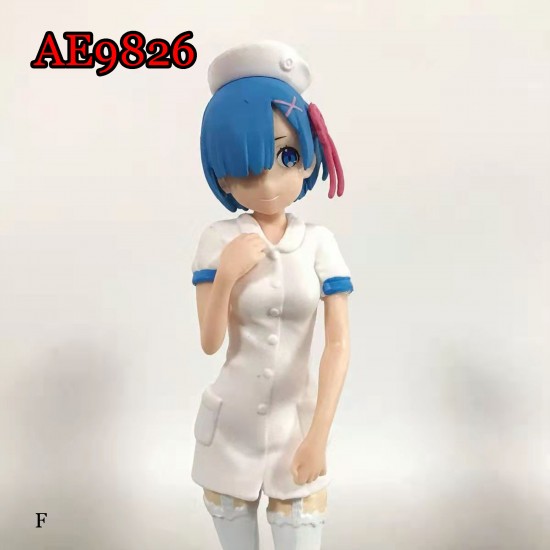 E-AE9826 6pcs/lot 17CM REM AND EMIRIA LIFE IN A DIFFERENT WORLD FROM ZERO ANIME ACTION FIGURE CAKE TOPPERS