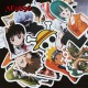 E-AE9896 100PCS/PACK JAPANESE ANIME MIX CHARACTERS PVC MIX STICKERS