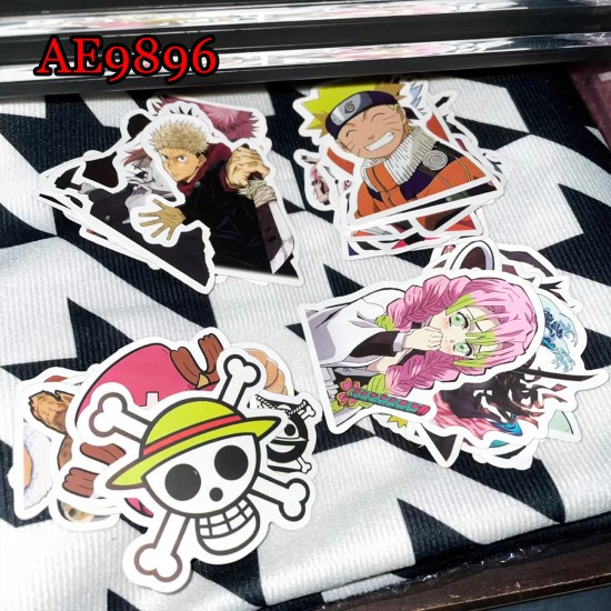 E-AE9896 100PCS/PACK JAPANESE ANIME MIX CHARACTERS PVC MIX STICKERS E-AE9896 100PCS/PACK JAPANESE ANIME MIX CHARACTERS PVC MIX STICKERS