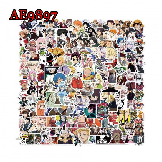 E-AE9897 200PCS/PACK JAPANESE ANIME CHARACTER PVC MIX STICKERS E-AE9897 200PCS/PACK JAPANESE ANIME CHARACTER PVC MIX STICKERS