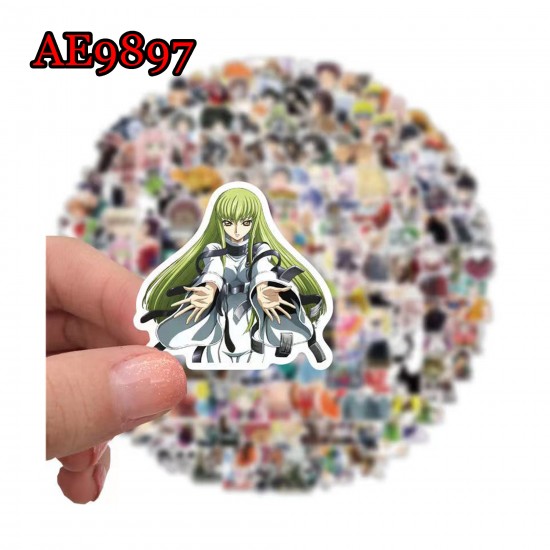 E-AE9897 200PCS/PACK JAPANESE ANIME CHARACTER PVC MIX STICKERS E-AE9897 200PCS/PACK JAPANESE ANIME CHARACTER PVC MIX STICKERS