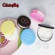 D-CA0484 BISCUIT SEASAME CONTACT LENS CASE WITH MIRROR