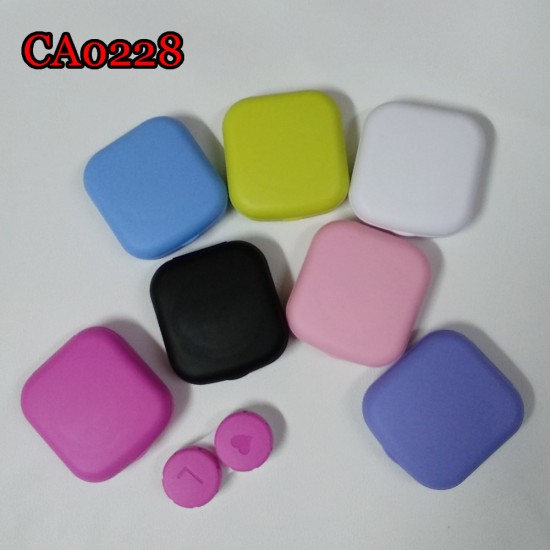 D-CA0228 POCKET SOLID COLOR CONTACT LENS CASE WITH MIRROR
